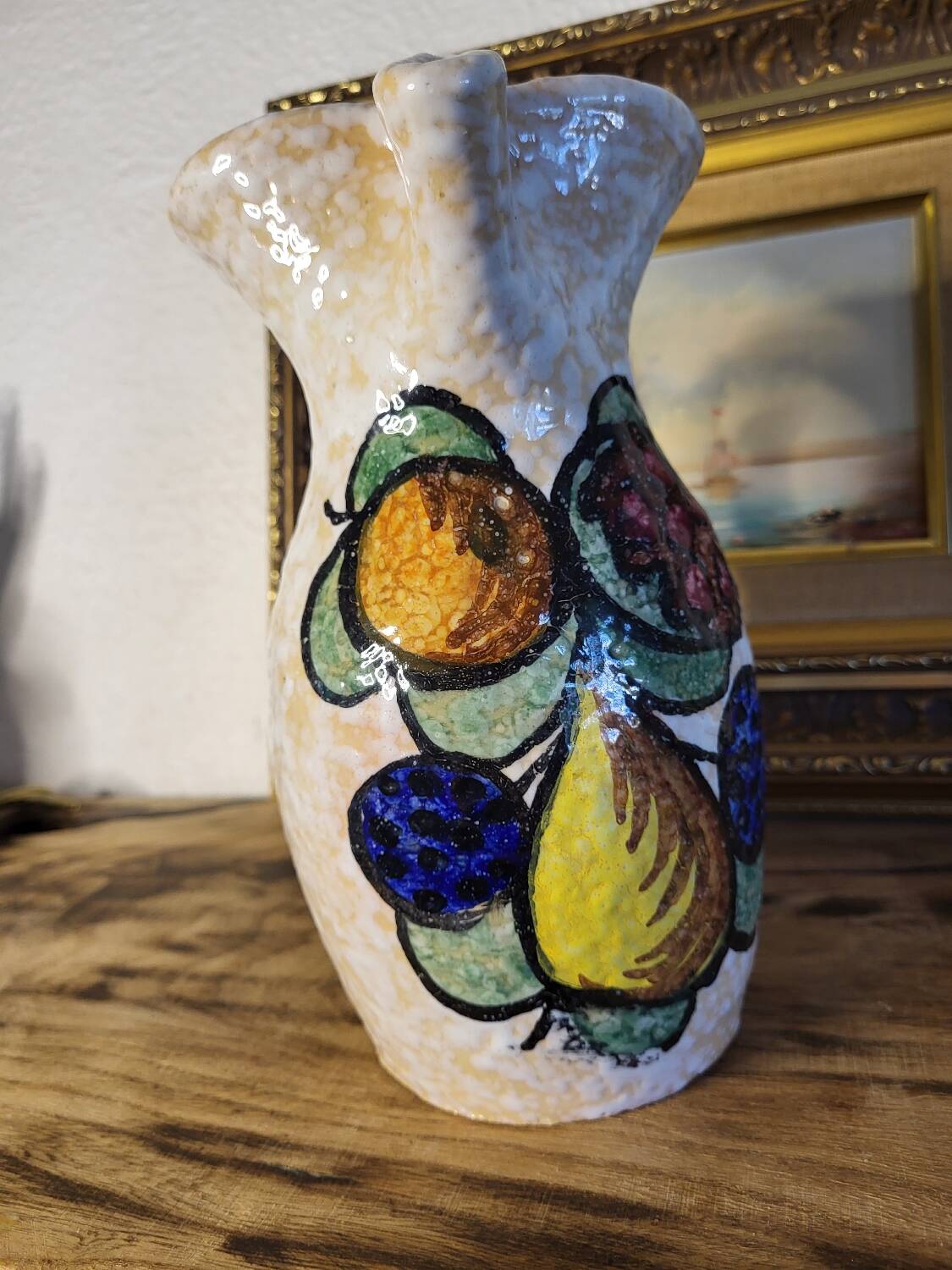 Pitcher decorated with fruit