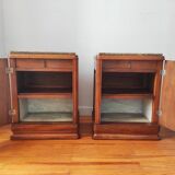 Pair of Art Deco bedside tables in solid blonde walnut – France 1930