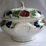 Soupière ancienne faïence Niderviller Moselle grand format pot couvert