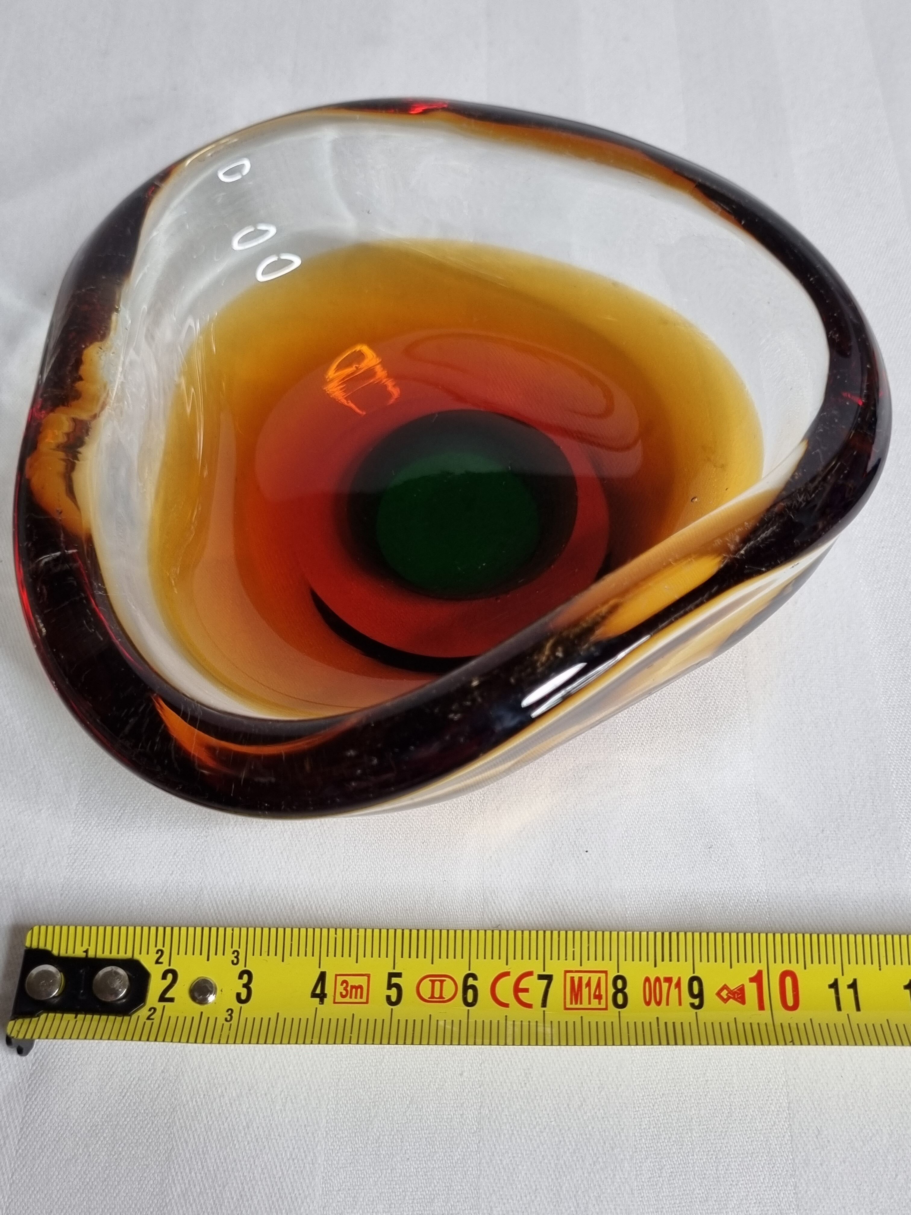 Vide poche Sommerso en verre de Murano, Italie années 60-70