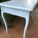 Table de bureau pieds galbes gris