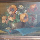 PAINTING - OIL ON CANVAS SIGNED H VAN GESSEL - BOUQUET OF FLOWERS
