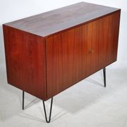 Buffet d'Erich Stratmann, teck, pieds en épingle à cheveux, armoire, années 1960