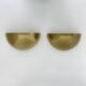 Mid-century pair of brass wall light sconces, 1970s