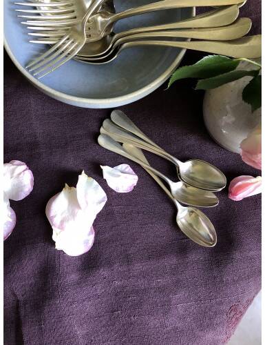 Vintage Eggplant Dyed Hemp Tablecloth