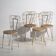 Anciennes chaises d’extérieur blanches (vers 1920). Ensemble de 4 pièces