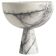 XL white/lilac marble pedestal bowl