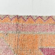 Pink & Orange Oriental Vintage Runner Rug, 101x301Cm