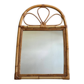 1960s Rattan Mirror France