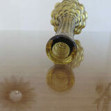 Bottle, carafe, Empoli, Italy, yellow bubbled glass, 60s 70s