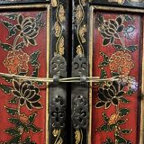 Small vintage Chinese hand painted cabinet / chest of drawers