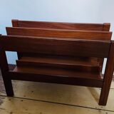 Guy rodgers magazine rack storage vintage retro mid century modern furniture teak danish design