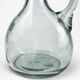 Cruche à eau ancienne en verre soufflé épais