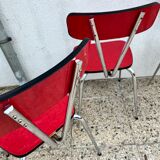Chairs in formica red foot compass