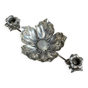 Bougeoirs fleurs, cendrier