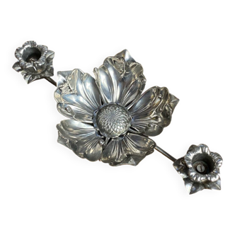 Flower candle holders, lotus ashtray with removable petals, 1960s.