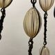 Suspension Antique en Fer Forgé et Verre de Murano