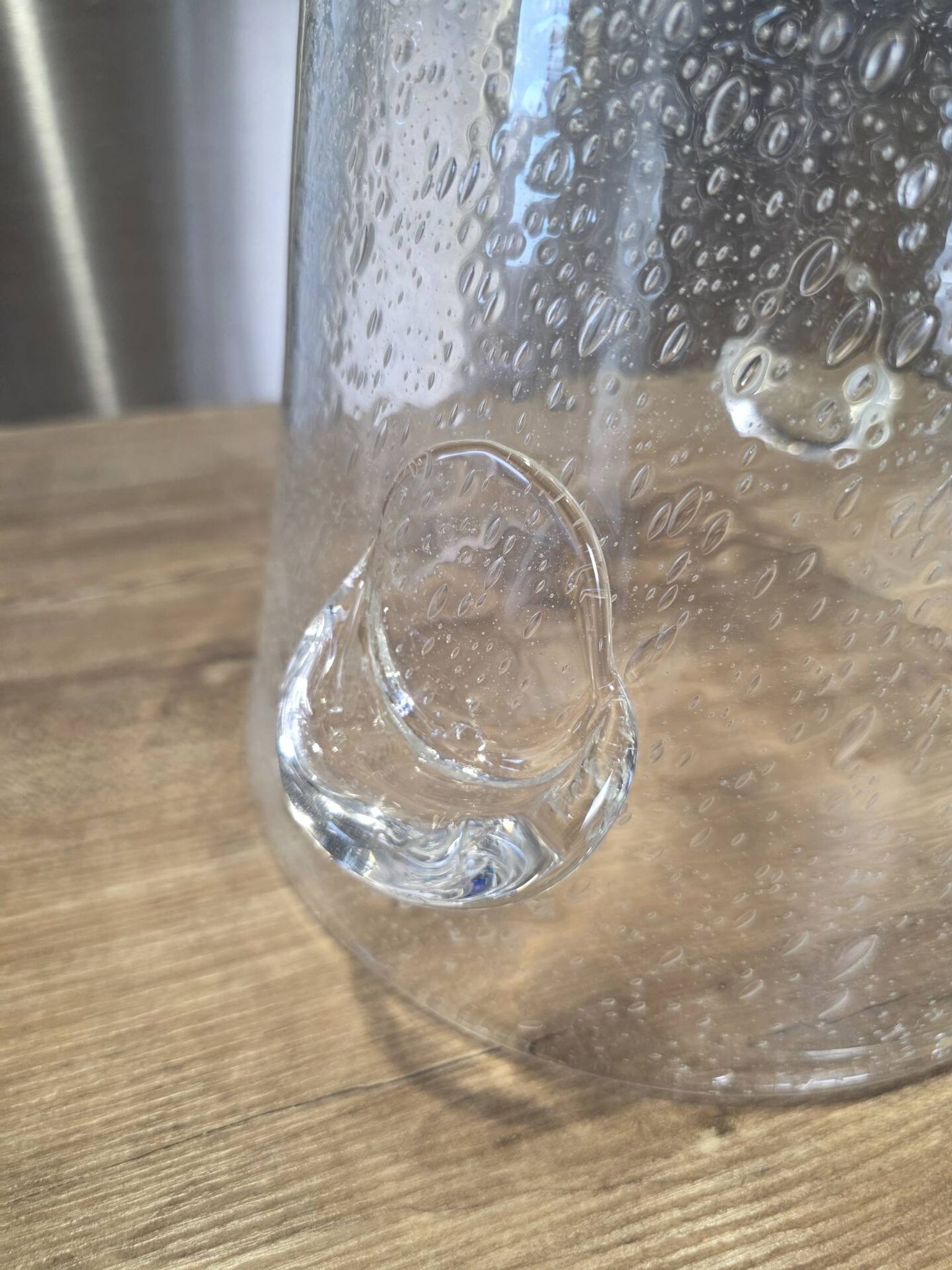 Grand seau à champagne / rafraîchisseur et sa louche Verre bullé Biot