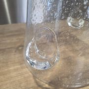 Grand seau à champagne / rafraîchisseur et sa louche Verre bullé Biot