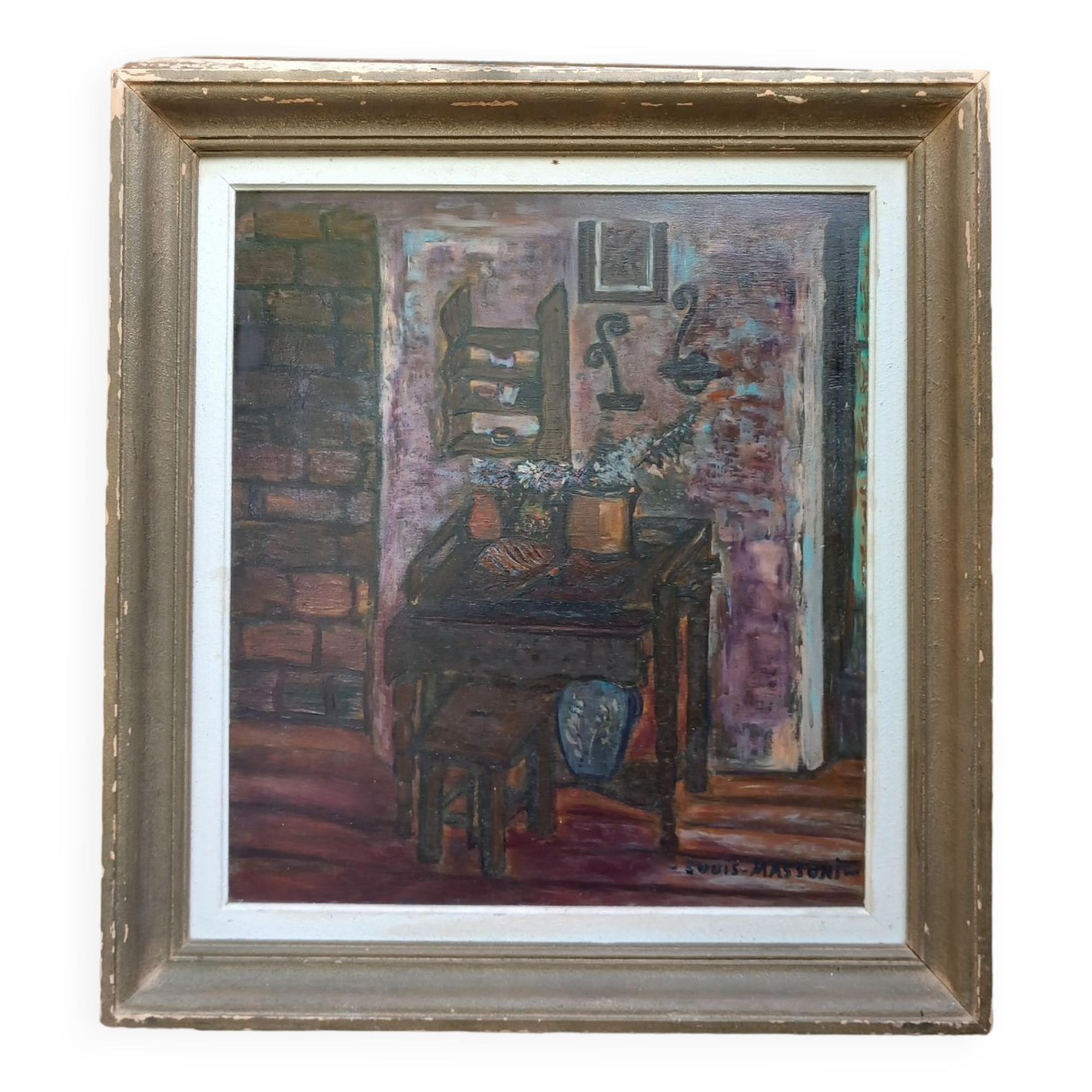 Painting 20th century Louis Massoni expressionism