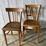 Set of 4 mismatched bistro chairs