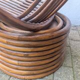1970s spiral rattan lounge set