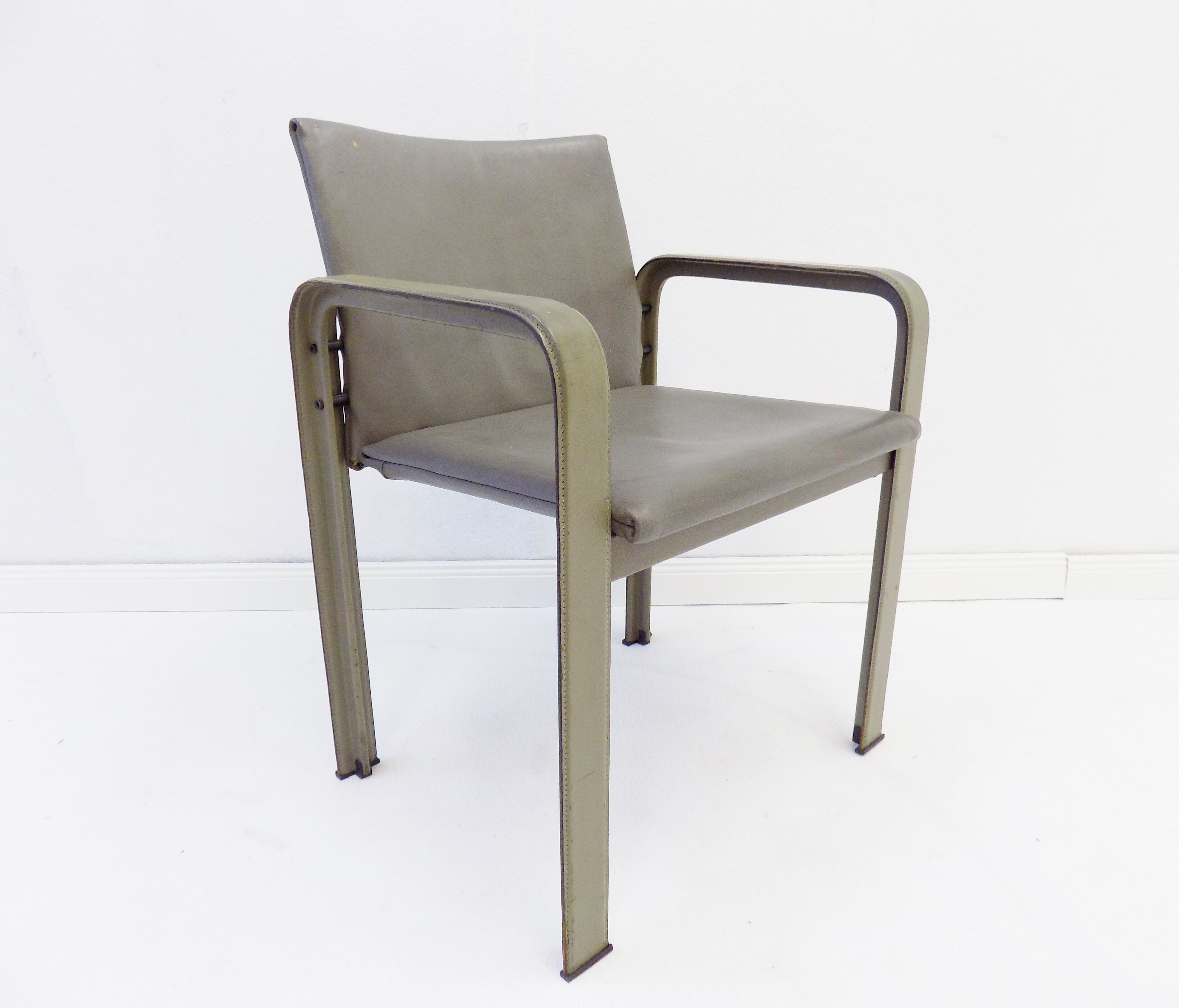 Lot de 2 fauteuils en cuir Matteo Grassi Golfo Dei Poeti