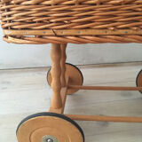Rattan doll's pram