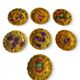 7 barbotine plates from Sarreguemines
