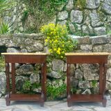 Pair of Empire style mahogany consoles, 20th century
