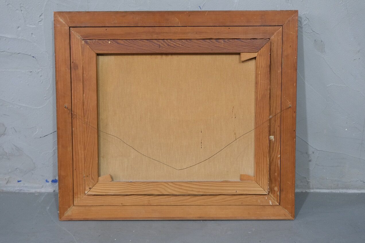 Tage Rudolf Ahlm, Swedish landscape, oil on canvas, 1940s, framed