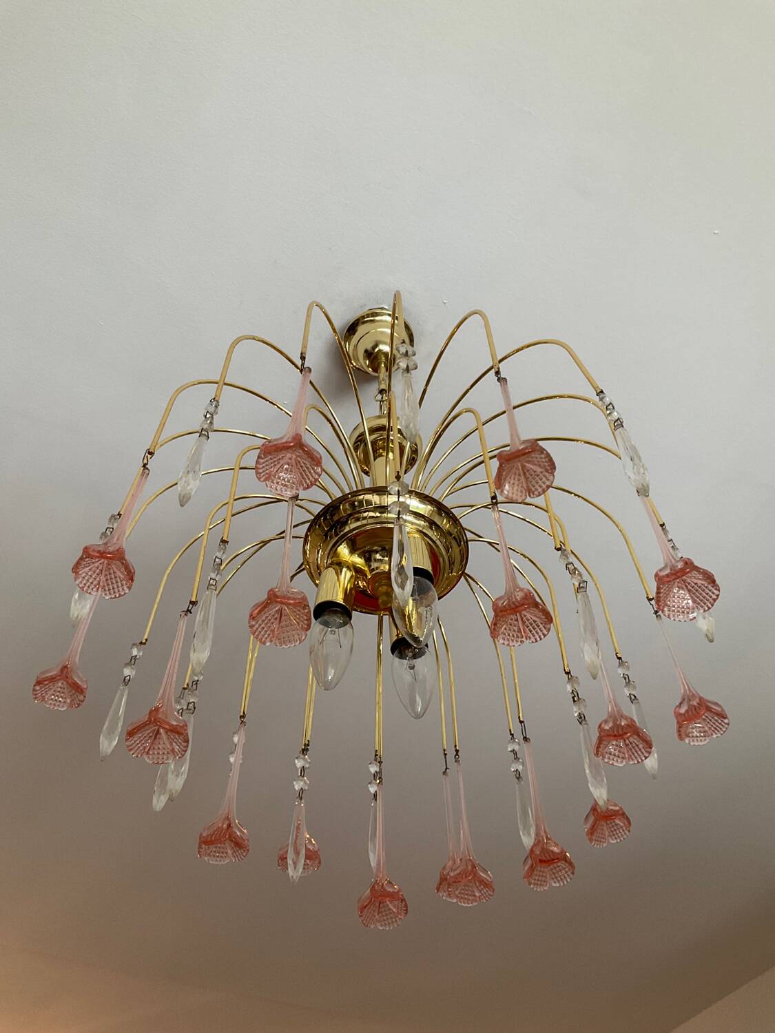 Lustre à pampilles vintage des années 70