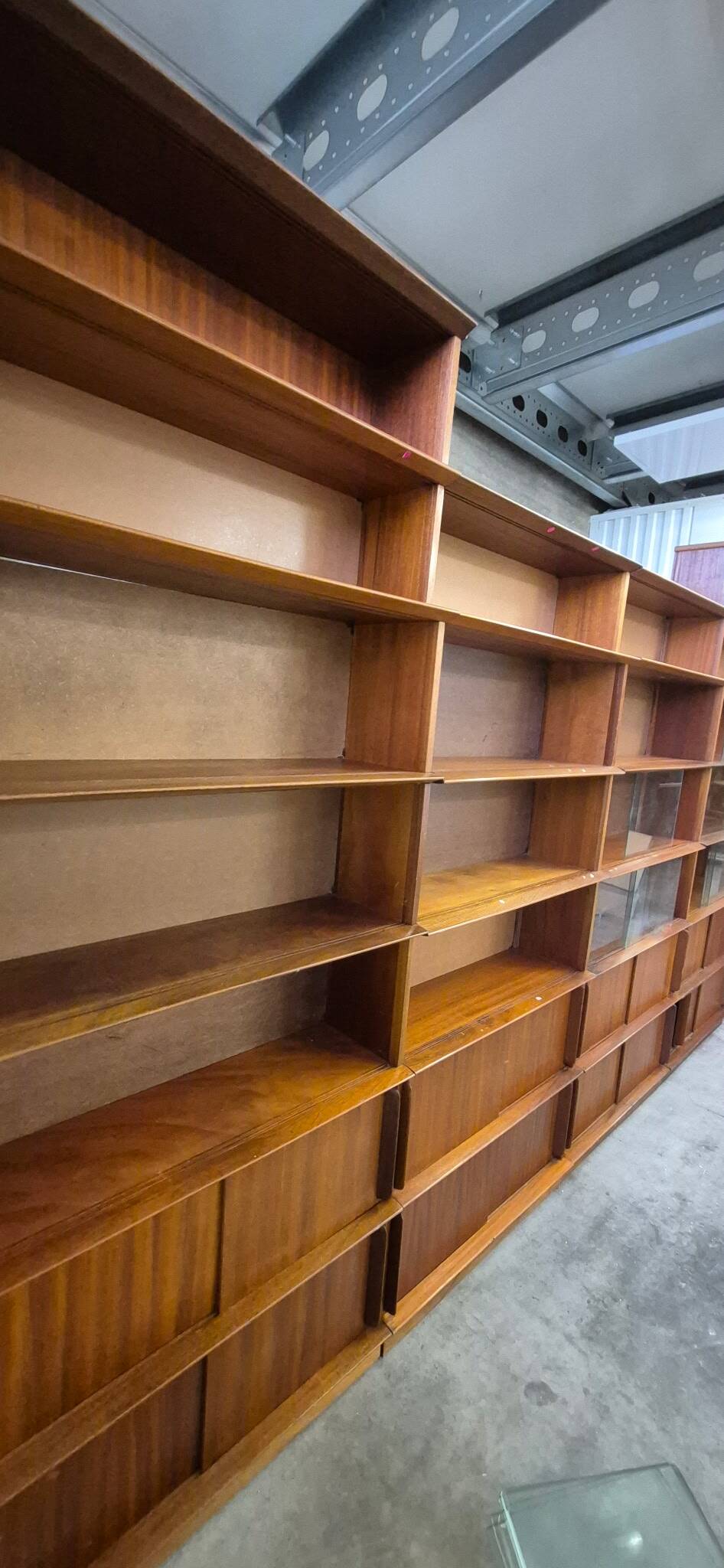 Large modular teak library – vintage Scandinavian design