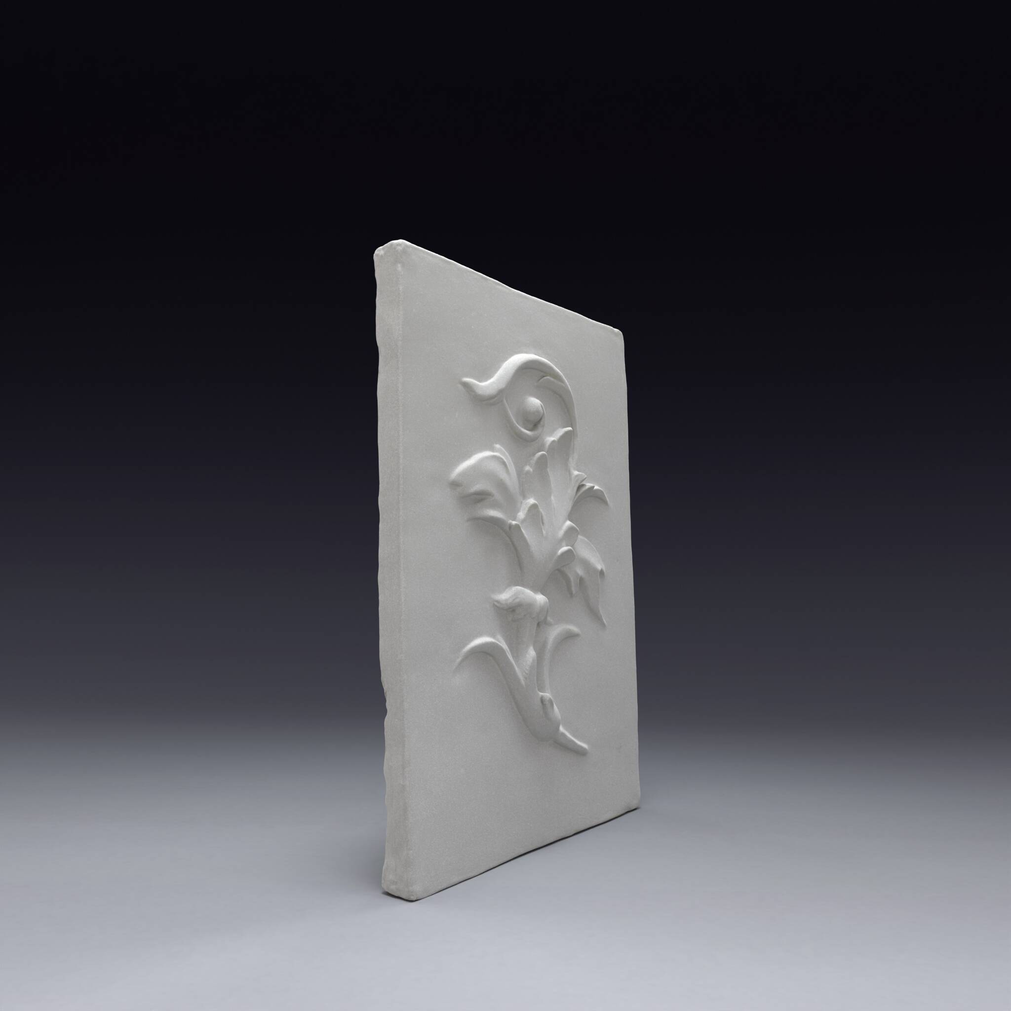 Plaster bas-relief of acanthus leaf – baroque style