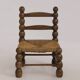 Vintage low chair in solid wood (oak) Dlg Dudouyt Circa 1960