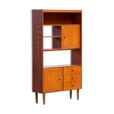 Scandinavian library in vintage teak 1960