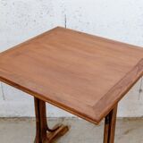 Curved wood bistro table