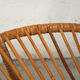 Round bamboo and rattan armchair