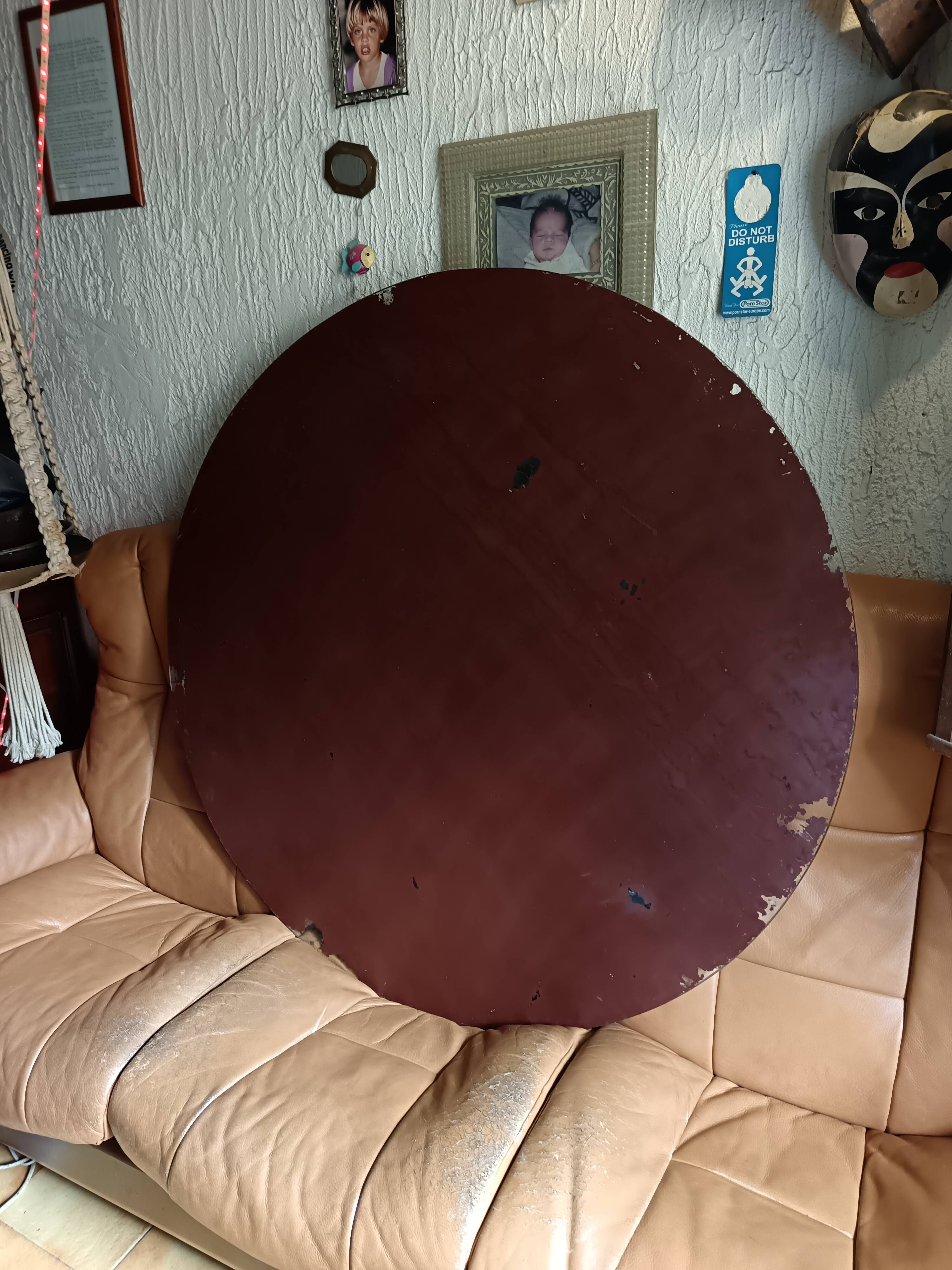 Italian round wall mirror from the 1960s.