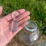 Set of 3 retro glass bottles