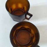 Set of 2 vintage pressed glass cups