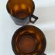 Ensemble 2 tasse vintage verre pressé