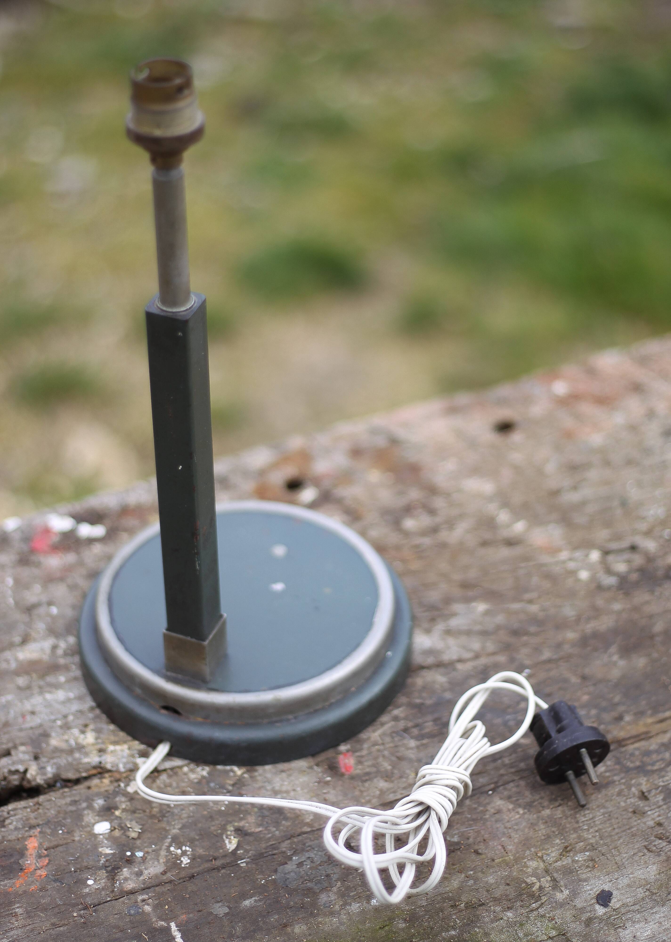 Vintage lamp, industrial metal bedside lamp, table lamp