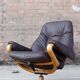 Fauteuil & Ottoman scandinave Suède 1960s