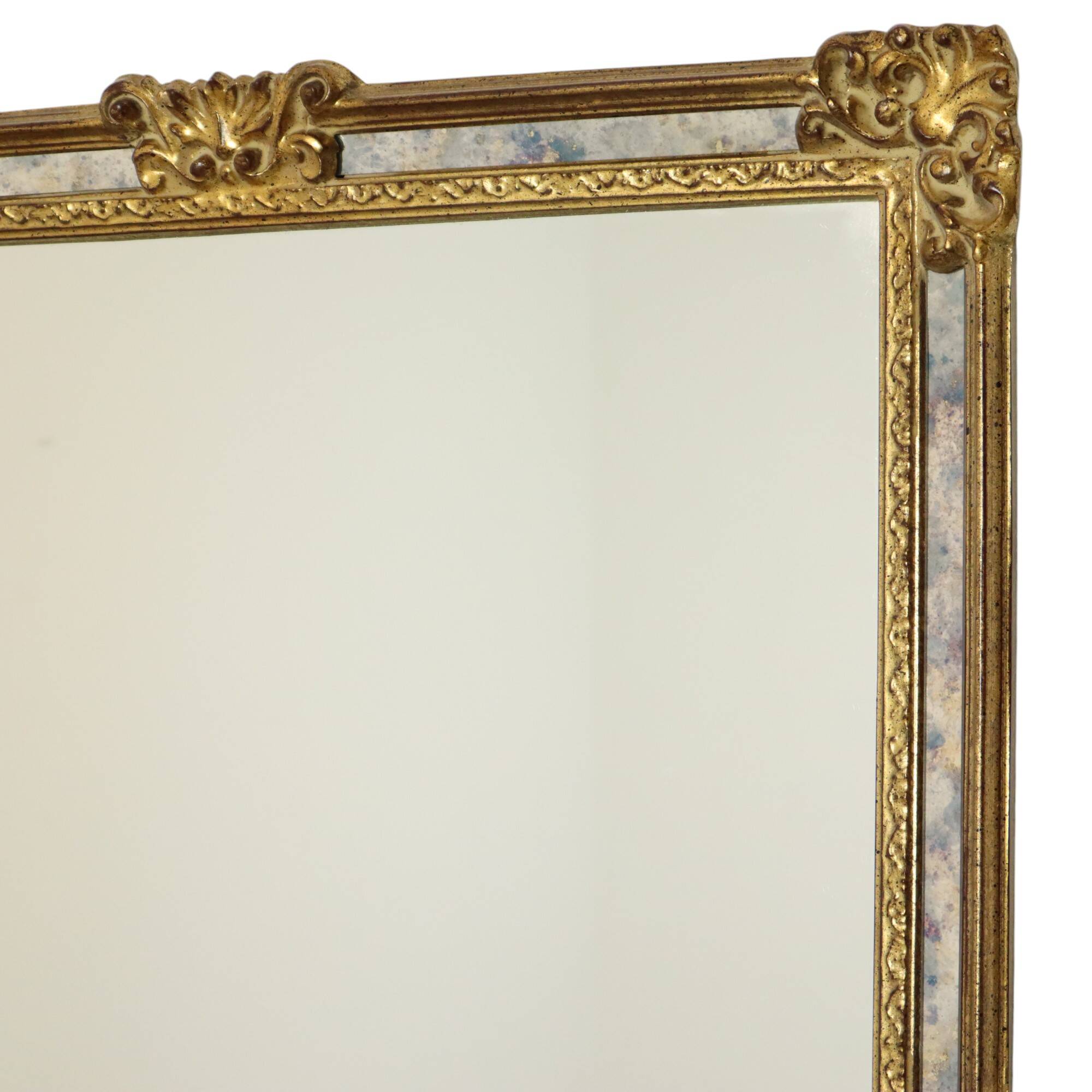 Classic Golden Deknudt Mirror Baroque Style Fumé Glass 95cm