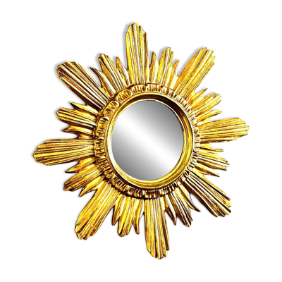 Miroir soleil Wenz en bois doré, Allemagne, 1960s