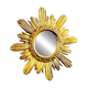 Wenz golden wood sun mirror, Germany, 1960s