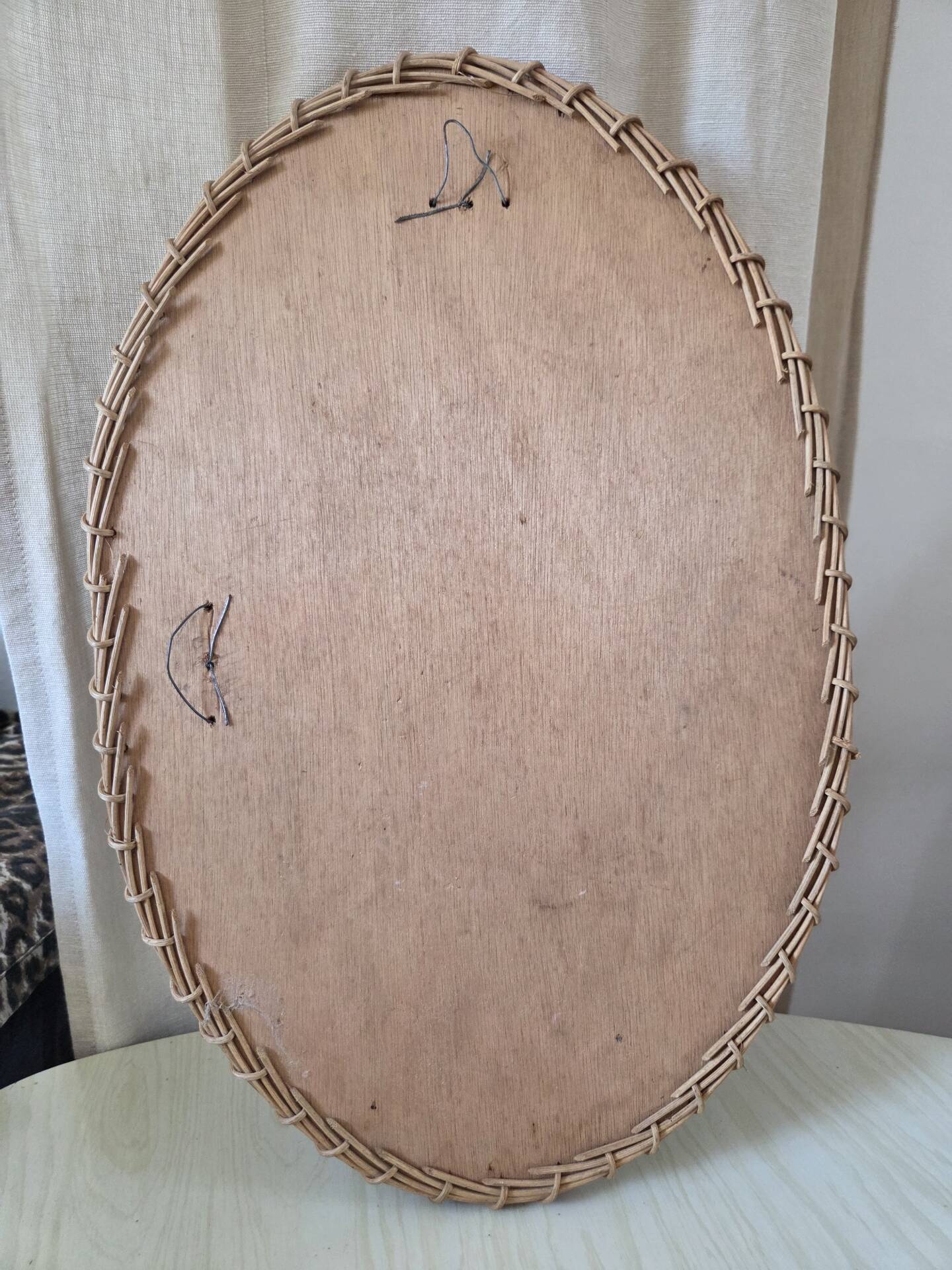 Rattan mirror from the 60s/70s.
