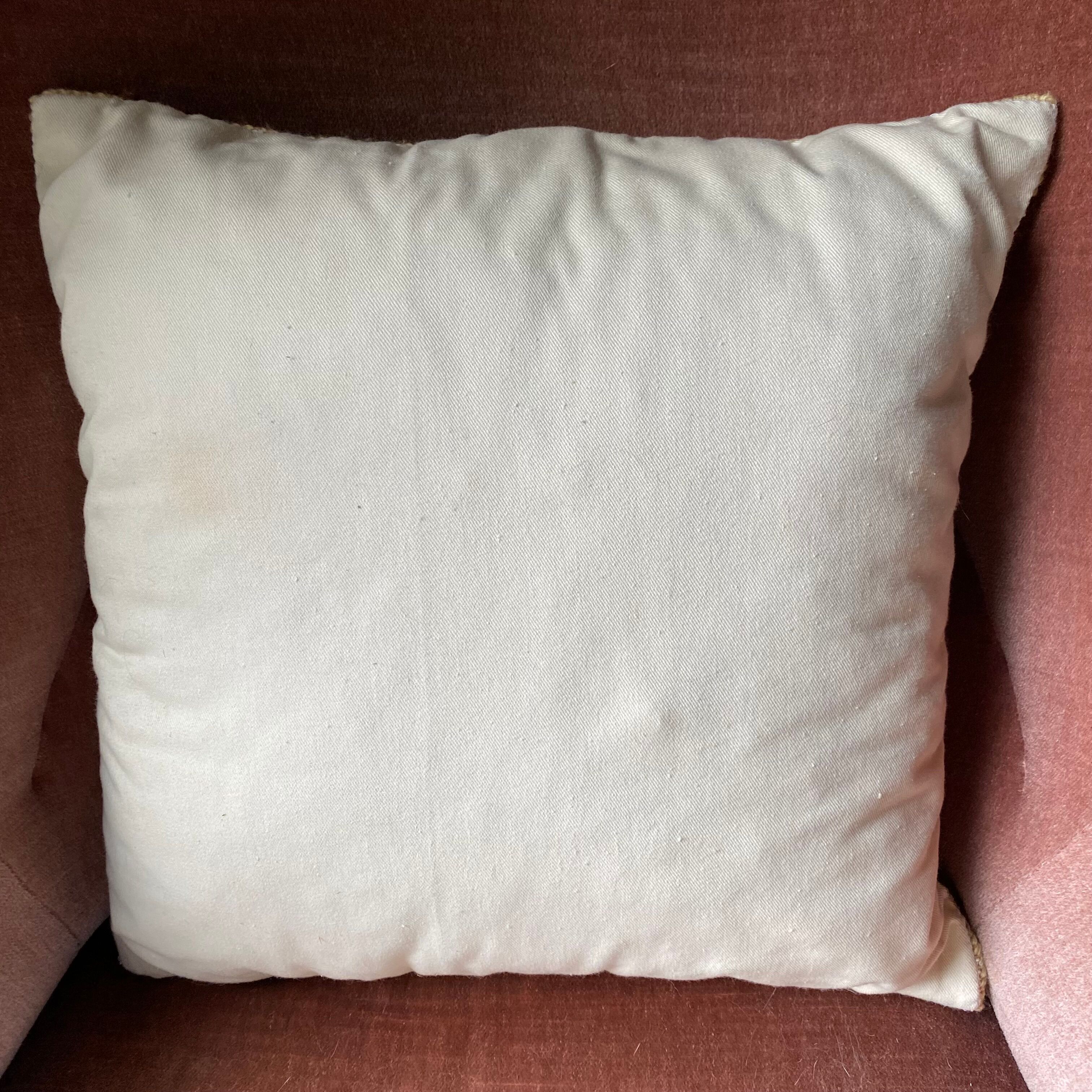 Vintage canvas cushion