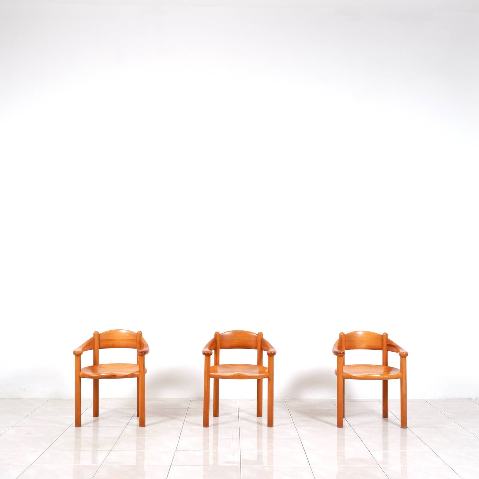 Set of 6 solid pinewood armchairs by Rainer Daumiller for Hirtshals Sawmill